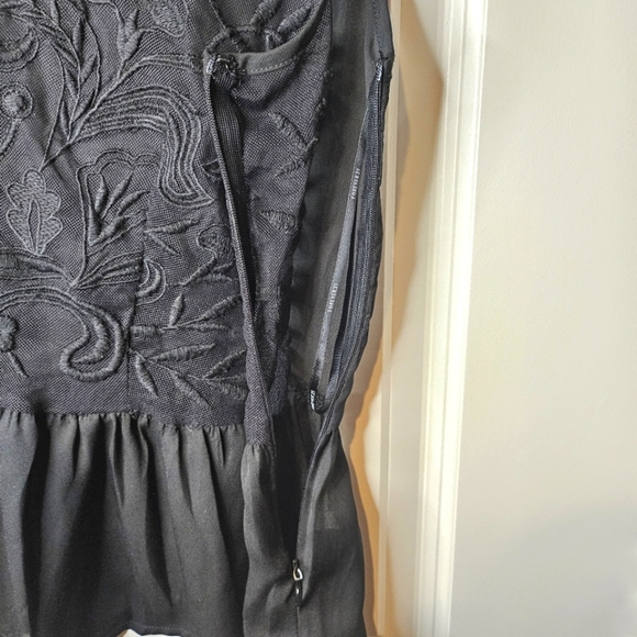 Forever 21 Witchy Black Glam Embroidered Sheer Sleeveless Goth Camisole Top M - Picture 15 of 15